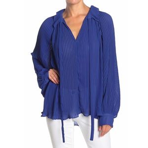 Endless Rose Pleated Chiffon Blouse NWT